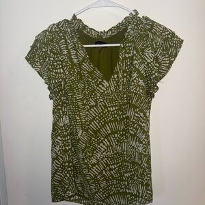 1. State Olive Patterned Blouse